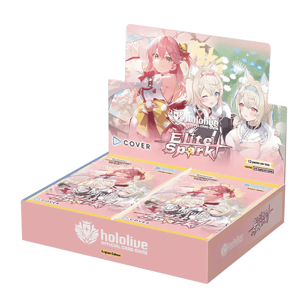 Hololive Official Card Game - hBP03e Elite Spark English - 1 Booster Box (12 Boosters)